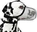 Dog Muzzle, Breathable Soft for Medium to Large Dogs to Anti & Prevent Barking Biting Chewing, Reflective & Adjustable Basket Muzzle with Air Mesh for Beagle Grey L