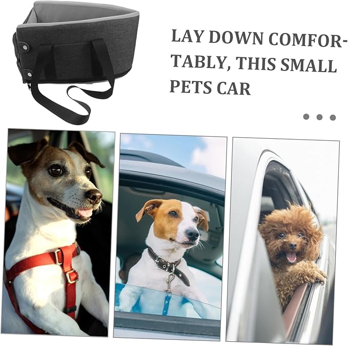 Portable Dog Car Seat for Pets Washable Console Seat Easy Installation Prevents Slipping Comfortable Design for Travel for Dogs and Cats