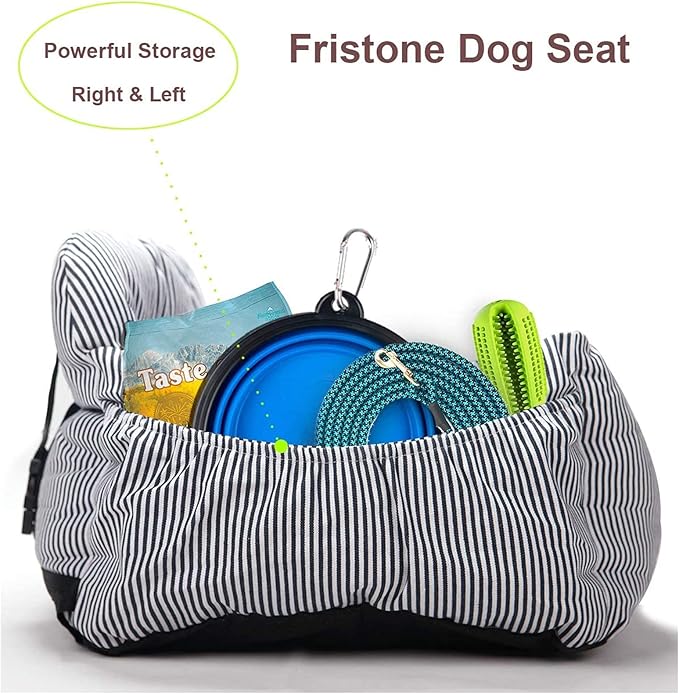 Dog Car Seat Pet Booster Seat Bed for Small Dogs, Puppy Booster Seat Dog Travel Car Carrier Bed with Clip-On Safety Leash and Storage Pocket for Cars/Suvs/Trucks