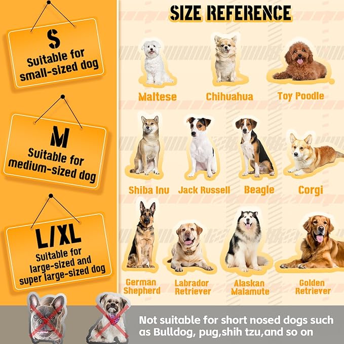 Dog Muzzle, Soft Basket Air Mesh Muzzles for Super Large Sized Dogs Anti Chewing, Breathable Muzzle for German Shepherd Golden Retriever, etc, Suit for Grooming Vet Allows Panting Drinking.