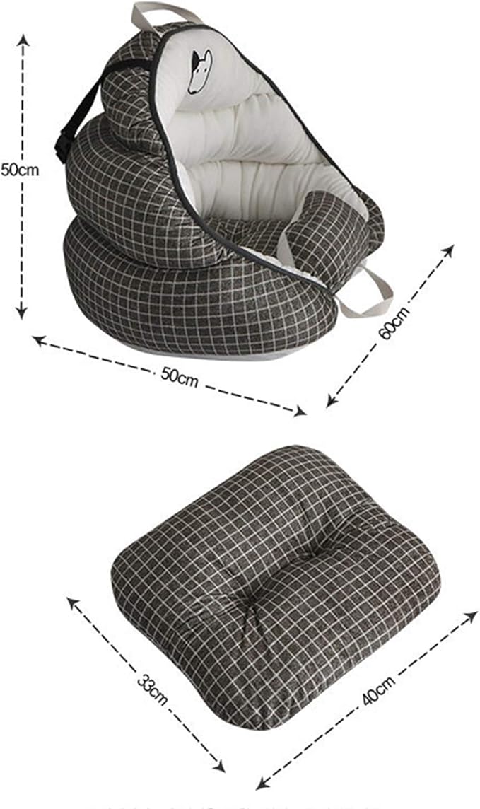 Dog Car Seat Puppy Booster Seat Portable Pet Handbag Safety Seat Travel Bed Carrier Bag for Small and Medium Dogs Up to 30 Lbs with Harness Leashes,Removable Washable Cushion