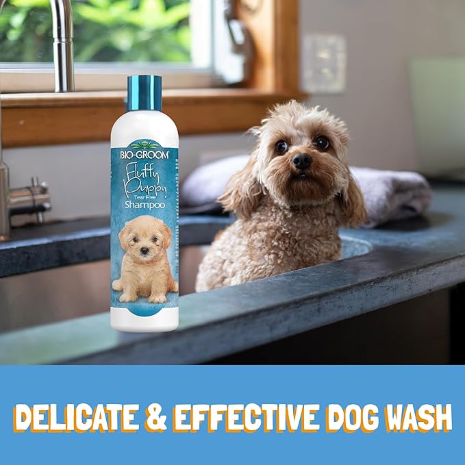 Bio-Groom Dog Shampoo and Conditioner Set - Tearless Shampoo for Dogs, Puppies & Cats, Moisturizing Conditioner for Dry Skin - Silk Conditioning Creme Rinse & Tear Free Shampoo, 12 Fl Oz Each (1 Set)