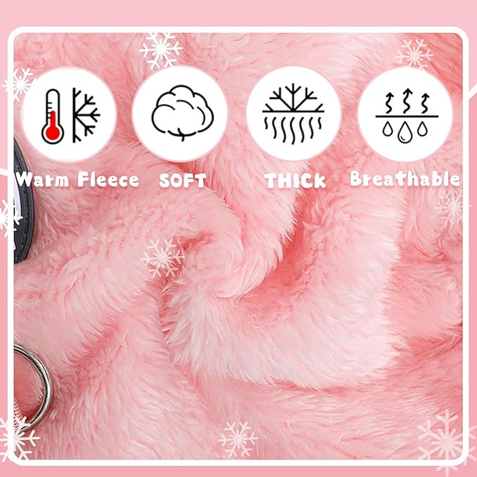 Dog Clothes for Small Dogs Fleece Dog Pajamas Winter Warm Thermal Soft Puppy Pjs Coat Stretchy Jumpsuit Doggie Pet Sweater Outfits Cat Apparel (Pink, X-Small)