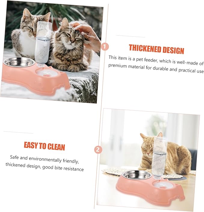 1set Automatic Pet Feeder Water Dispenser Dual Bowl for Cats Dogs and Non- Design for Stores Convenient Food Water