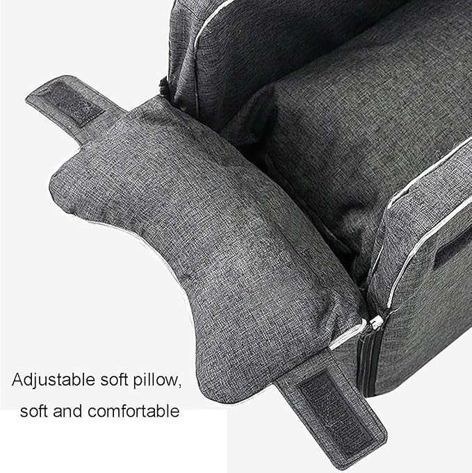 Pet Car Booster Seat,Cat and Dog car seat Cushion,Small Dogs Armrest Booster Seat for Car,with Safety Tethers,for Small Pets Up to 12 Lbs,Non-Slip Base