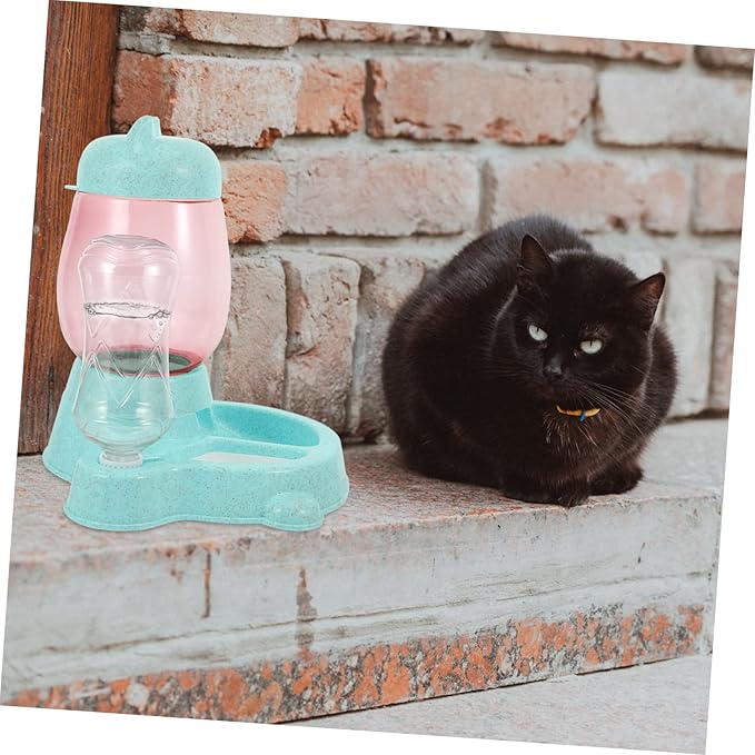 Pet Feeder Waterer Cat and Dog Automatic Water Dispenser Food Dispenser No Spill Bowl Easy Maintenance