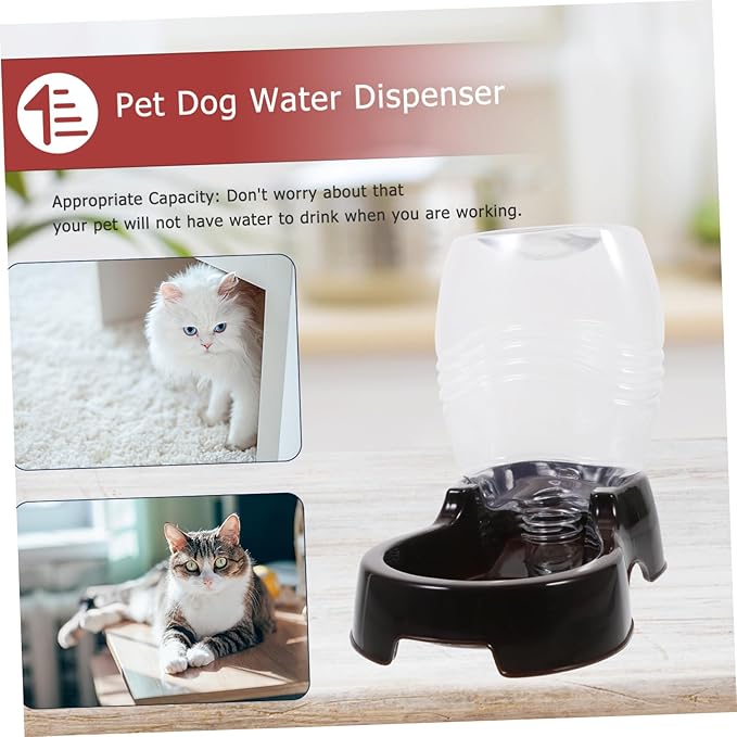 POPETPOP Cat Dog Pet Water Fountain Automatic Water Dispenser Capacity Easy Refill Pet Bottle Feeder Healthy for Puppies Random Color