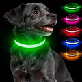 Multicolor Light Up Dog Collar, 5V Waterproof Led Dog Collar Rechargeable, 200 mAh Adjustable Glow in The Dark Dog Collars with 11 Light Modes for Small, Medium, Large Dogs Walk for Night (Small)