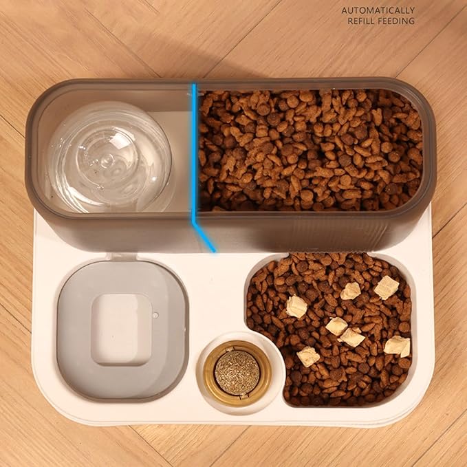 Pet Automatic Feeder + Waterer Food Container Bowl Anti-Leak Water-Fountain 2 in 1 Pet Large Dogs Water Feeder