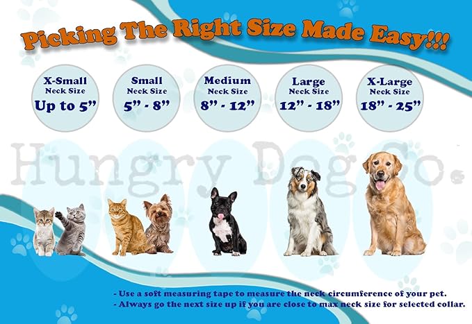 Hungry Dog Co.- Premium Inflatable Dog Collar for Dogs and Cats - Helps in Pet Recovery - Comfortable and Safe for Your Pet – Soft E-Collar – Blue, Small (5”- 8” Neck)