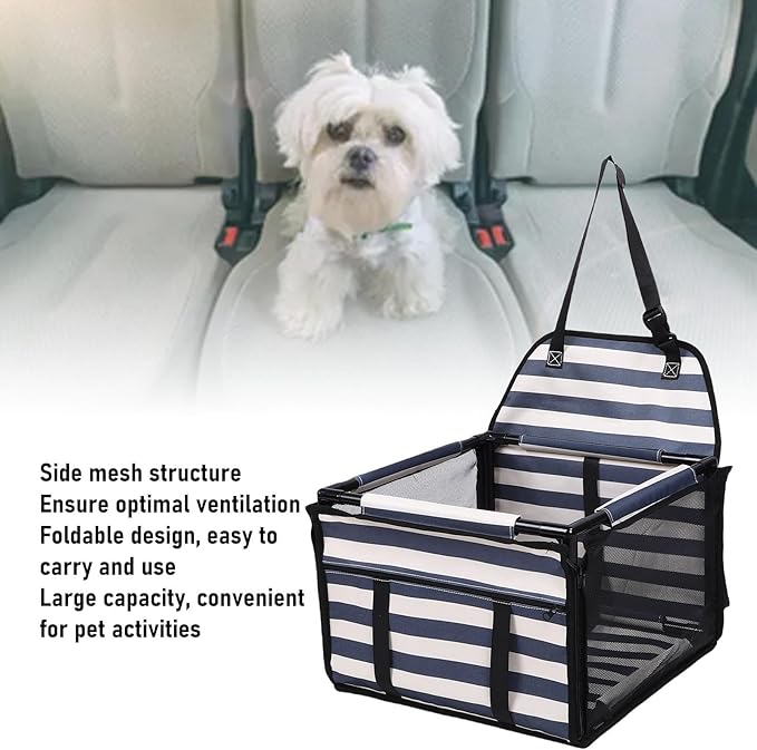 Foldable Dog Car Seat, Pet Travel Carrier with Water Proof Oxford Fabric for Cats Dogs Small Medium Pets