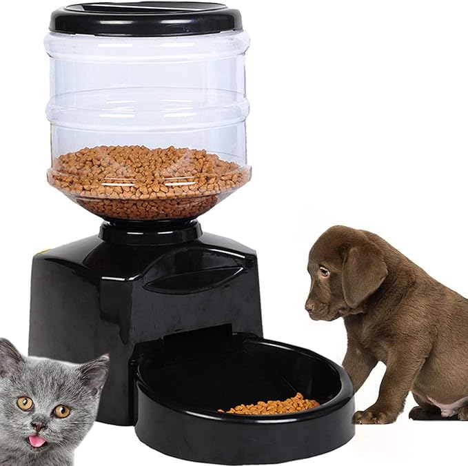 Pet Feeder for Cats and Dogs - Automatic Dry Food Dispenser 5.5L Capacity Pet Bowl,Portion Control,Voice Recorder,Programmable Timer for Up to 3 Meals Per Day