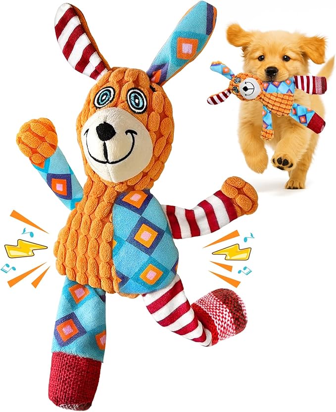 Swooflia Crinkle Dog Toy - Plush Squeaky Toys for Puppies,Treat Boredom for Small Dogs,Interactive Stimulating Puppy Toy to Keep Them Busy
