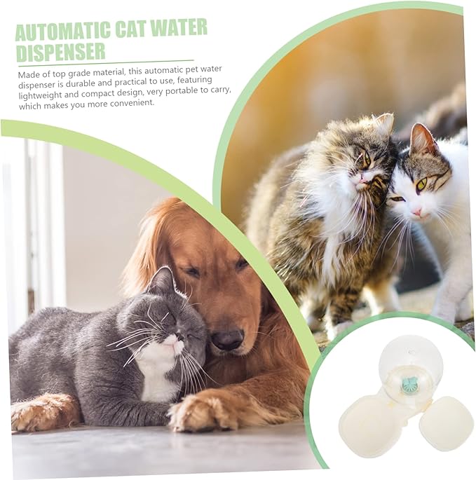 Milisten Automatic Cat Water Dispenser Portable Bowl Feeder for Dogs No Spill Design Easy to Clean