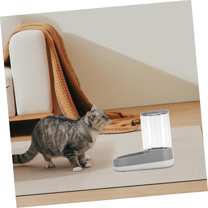 VANZACK Pet Automatic Water Dispenser and Food Feeder Quiet Scheduled Feeding Station for Cats and Dogs Portions Food-Grade Material Elegant Design