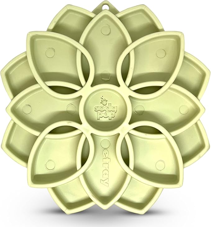 SodaPup Mandala Softie eTray –Durable Enrichment Feeder Made in USA, Non-Toxic, Pet-Safe, Food Safe Rubber for Mental Stimulation, Avoiding Overfeeding, Fresh Breath, Digestive Health, Calming, & More