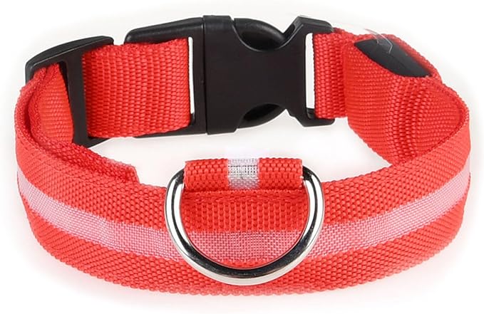 Adjustable Glowing Collar for Small Large Dogs Ensuring for Night Walk Multicolored Dog Collar for Large Dogs