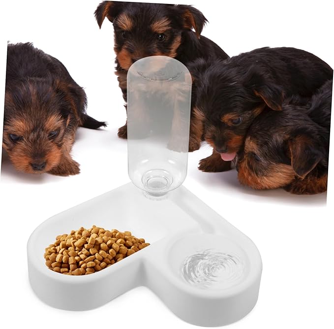 Automatic Water Feeder Cat Food Bowl Unique Design Easy to Clean Non-tip Pet Feeding Station for Cats and Dogs for Home Use with Detachable Water Bottle