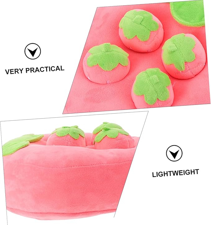 Dog Sniffle Mat for Foraging and Training Interactive Strawberry Design Puzzle Toy for Dogs and Cats Sniffing Skills Reduces Boredom and Stress