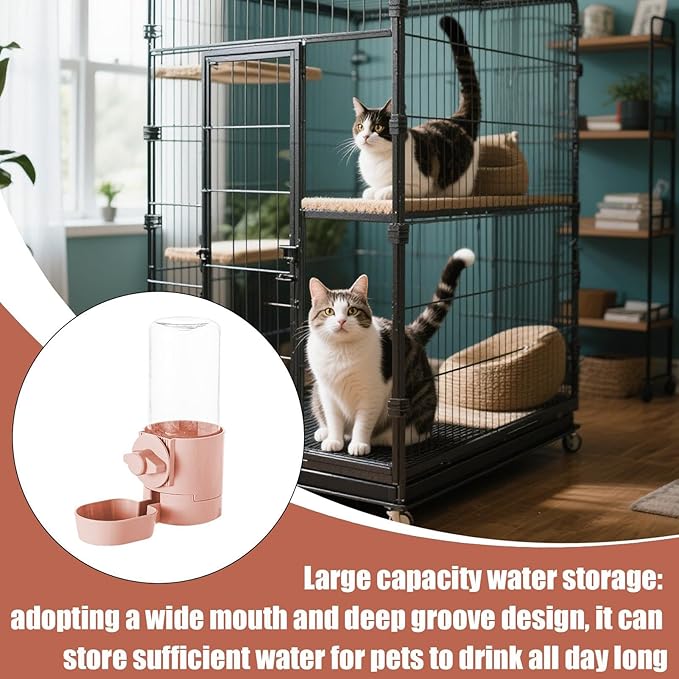 Dog Drinking Water Bowl, Pet Automatic Dog Water Dispenser, Dogs Waterer And Food Feeder For Small Medium Cat Puppy Kitten Large Capacity, Hangable Pet Wateer Dispenser For Apartment Small Medium Larg