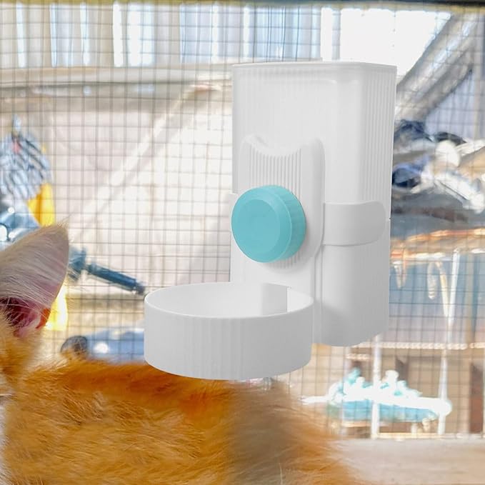 Pet Cage Water Feeder Automatic Drinking Device for Dogs and Fits Cage Wire Spacing Convenient and Safe for Pets