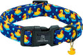 Lionheart glory Dog Collar Ducky Pattern Cute Collar for Small Dogs Spring Summer Female or Male Collars Pets Gift Adjustable Heavy-Duty Pet Collars
