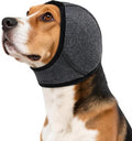 Dog Snood Ear Protectors,Dog Ear Cover,Adjustable Dogs Ears Muffs Noise Protection,Dogs Ears Defenders,Pet No Shake Head Wraps for Ear Hematoma Grooming Firework Force Drying,Grey,S