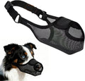 Durable Dog Muzzle for Small, Medium & Large Dogs，Soft & Breathable Air Mesh，Adjustable No-Bite Muzzle for Barking & Chewing，Open-Nose Design for Easy Breathing & Outdoor Comfort-Medium