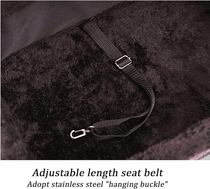 Dog Car Seat, Upgraded Dog Booster Seat with Metal Frame for Small Dogs up to 18 lb,Adjustable Pet Travel Seat with Safety Leash and Storage Pockets