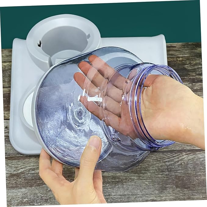 Toyvian Automatic PET Drinking Feeder 1.5L Water Dispenser for Dogs Cats Plastic PET Water Bowl Non-Slip Base for Home Use
