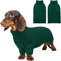 KOESON Large Dog Sweater, Warm Christmas Dog Sweaters for Large Dogs, Cable Knit Sweater for French Bulldog, Pug, Corgi, Boston Terrier, Easy On Xmas Sweaters for Dogs, Green, L
