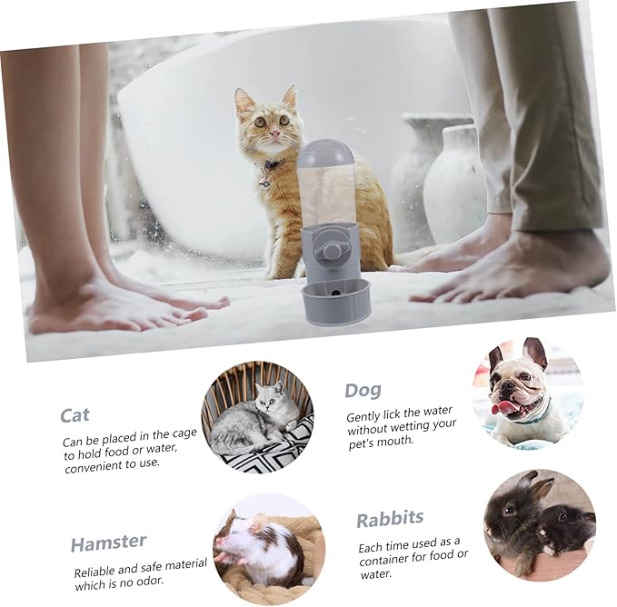 Hanging Dog Water Feeder Automatic Pet Water Dispenser Stable and Cats Easy to Install Capacity for Home Use and Pet Cages