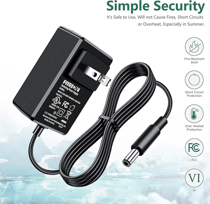 FITE ON AC to DC Replacement Automatic Pet Feeder Power Adapter Wall Cat Dog Brid Feeder Food Dispenser Charger Power Supply Cord UL Listed (for Arf)