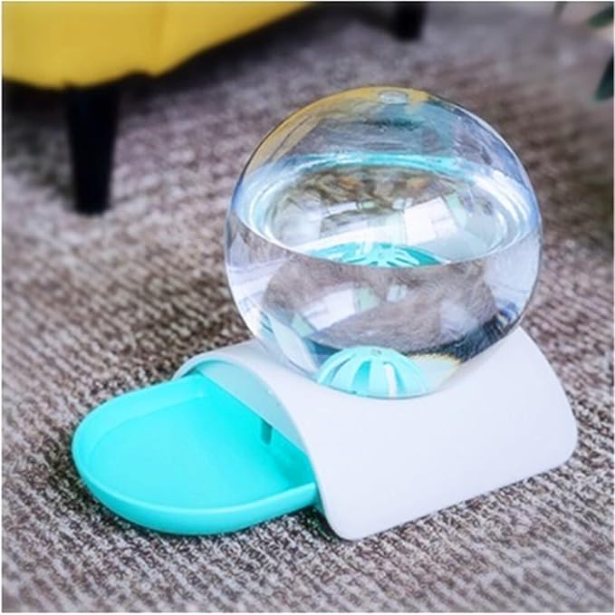 Automatic Dog & Cat Water Dispenser, 2.8L No Electricity Bubble Fountain, BPA- Pet Feeder (Blue)