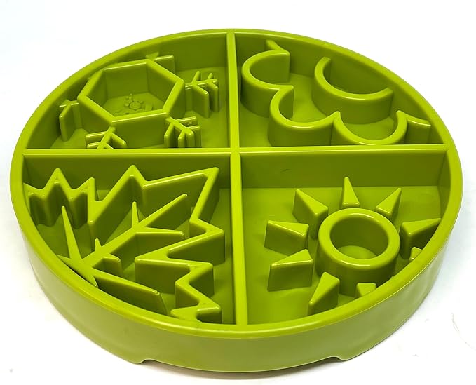SodaPup Four Seasons Enrichment Bowl – Durable Slow Feeder Bowl Made in USA from Non-Toxic, Pet-Safe, Food Safe Material for Mental Stimulation, Slowing Down Eating, Healthy Digestion, & More