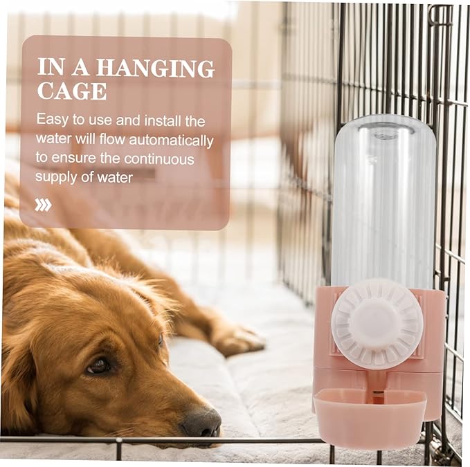 BESPORTBLE 2pcs Pet Cat Dog Water Bottle Hanging Dispenser Auto Water Feeder Capacity Washable for Pets