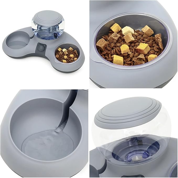 Cat Automatic Drinking Feeding Bowl Anti-overturning Non-Slip for Dogs(Pink)