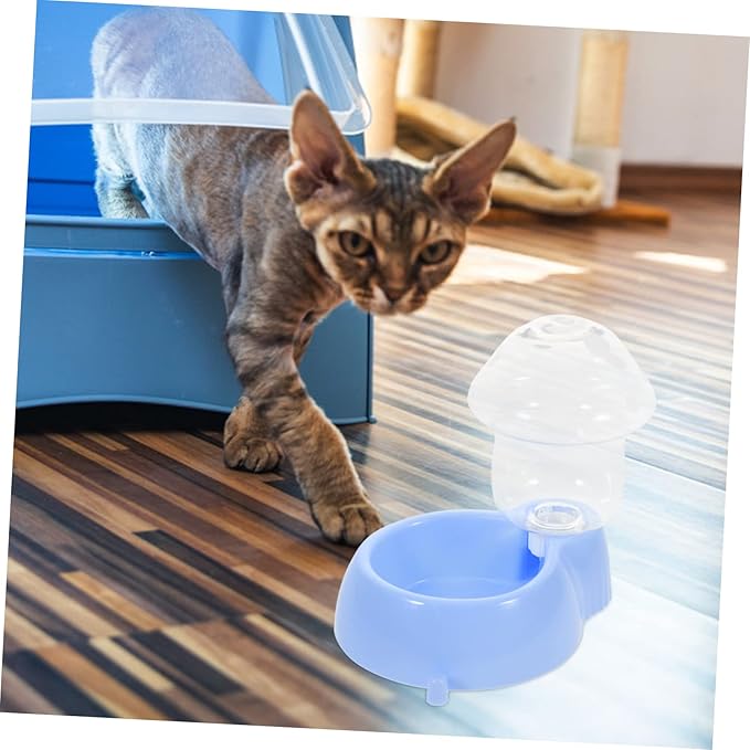 Automatic Cat and Dog Water Dispenser Gravity Feeder Durable Mushroom-Shaped Water Bowl for Pets Easy to Clean Safe Material for Home Use