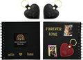 Pet Memorial Keychain – Heart Leather Keepsake for Dog & Cat Lovers, Single & Gift Set, Paw Print Heart