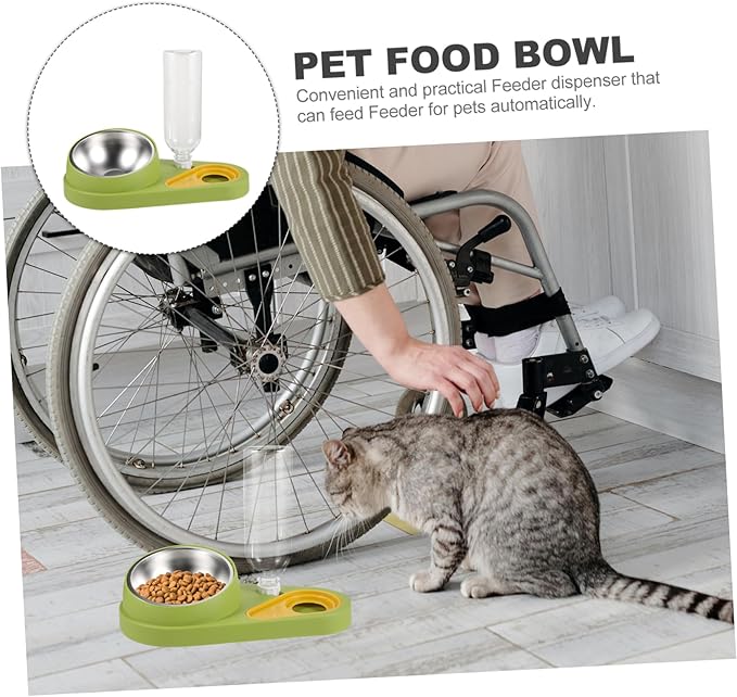 DECHOUS Dog Water Bowl Dispenser Automatic Dog Feeder with Cat Feeder Pet Feeding Bowls