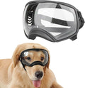 NAMSAN Dog Goggles for Large Dogs, Clear Lenses, Dog Sunglasses Medium to Large Breed, Anti-UV Doggie Eye Protection, Adjustable Driving Glasses, Windproof Dustproof, Black
