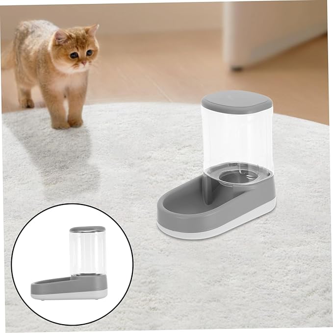 Automatic PET Feeder and Water Dispenser for Cats and Small Medium Dogs and Water Bowl Non-Slip Mat Material for Travel and Home Use