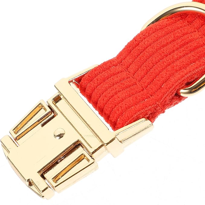 Homoyoyo Adjustable Puppy Collar with Metal Buckle, Xs Cloth Dog Neck Circle, Simple Design Heavy Duty Pet Neckwear for Small and Medium Dogs