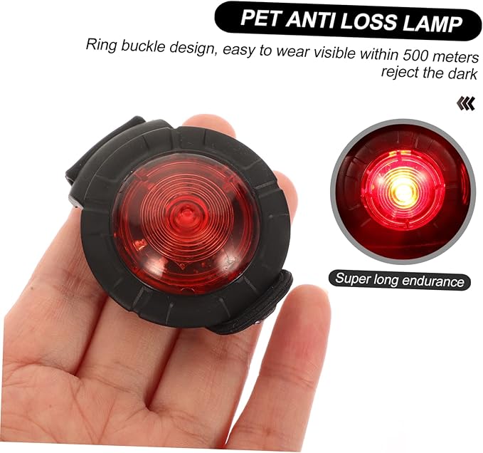 Angoily Dog Walking Lamp Night Safety Pet Supply Red Lightweight Dog Collar Light