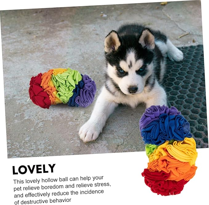 DECHOUS Dog Snuffle Mat Colorful Snuffle for Dogs Portable Foraging for Puppies Engaging Dog Food Hunting Activity Enhances Nose Work Skills Slows Down Eating