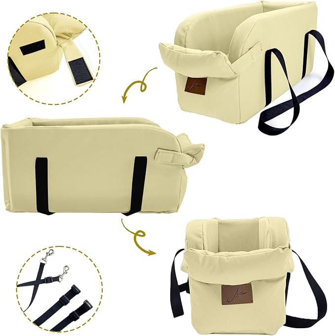 Dog Car Seat Centre Console Dog Booster Seat Dogs Console Car Seat for Dogs Cats Pets Up to 13lbs