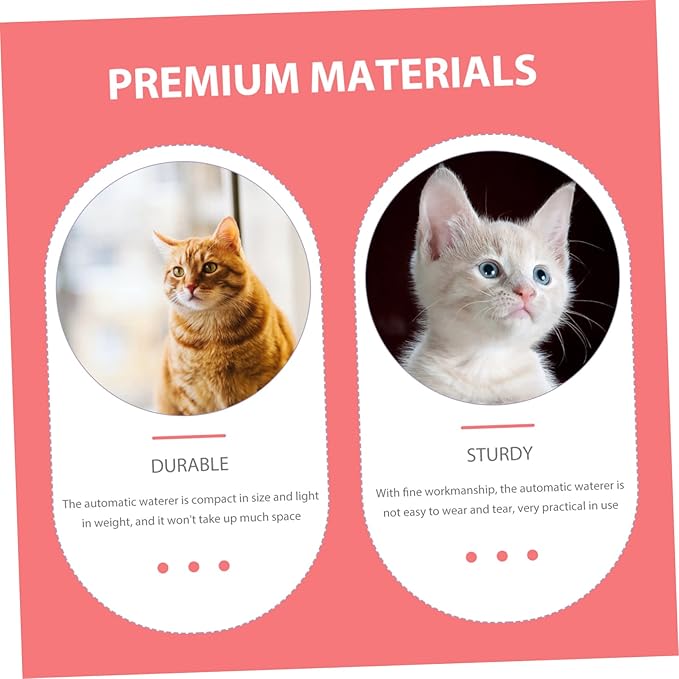 TOYANDONA Automatic Pet Water Dispenser Water Feeder for Cats and Dogs Bite-Resistant Design Stable Base for Home Use