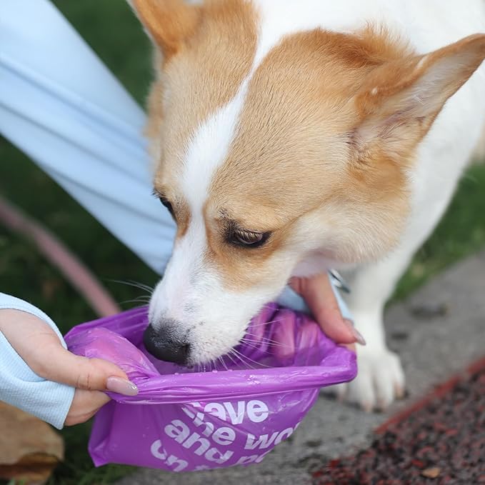 Dog Poop Bags with Handles 30 Rolls 360 Counts Big Sizes Leak Proof and Extra Thick Waste Bags Refill Rolls for Walking Small Medium Large Dogs Cats Litter Lavender Scented