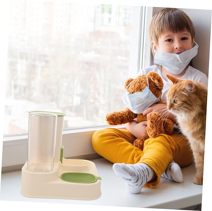 Automatic Pet Feeder Dog Cat Large Capacity Bowl Dry Wet Sturdy Pp Safe Easy