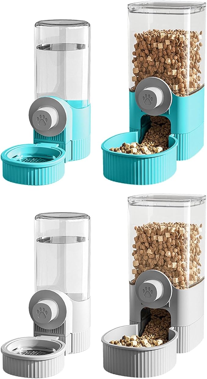 Clear Pet Feeders Bowl Dog Feeders Small Dogs Cats Drinking Bowl Large Capacity Cage Hangable Water Feeders Food Bowl